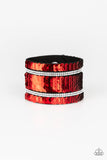 MERMAID Service - Red Bracelet - Paparazzi Accessories Bracelet FS-Bedazzle Me Pretty Mobile Fashion Boutique