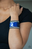 MERMAIDS Have More Fun - Blue & Silver Bracelet - Paparazzi Accessories Bracelet FS-Bedazzle Me Pretty Mobile Fashion Boutique
