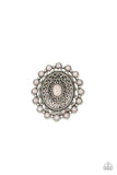 Mesa Mandala - Silver Ring - Paparazzi Accessories Ring Bedazzle Me Pretty Mobile Fashion Boutique