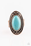 Mesa Meadows - Copper Ring - Paparazzi Accessories Ring Bedazzle Me Pretty Mobile Fashion Boutique