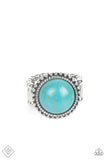 Mesa Mecca - Blue Ring - Paparazzi Accessories Ring Bedazzle Me Pretty Mobile Fashion Boutique