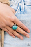 Mesa Mecca - Blue Ring - Paparazzi Accessories Ring Bedazzle Me Pretty Mobile Fashion Boutique