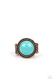 Mesa Mecca - Copper Ring - Paparazzi Accessories Ring Bedazzle Me Pretty Mobile Fashion Boutique