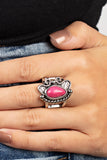Mesa Meditation - Pink Ring - Paparazzi Accessories Ring Bedazzle Me Pretty Mobile Fashion Boutique