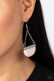 Mesa Mezzanine - White Earrings - Paparazzi Accessories Earrings Bedazzle Me Pretty Mobile Fashion Boutique