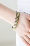 Mesa Mix - Brass Bracelet - Paparazzi Accessories Bracelet Bedazzle Me Pretty Mobile Fashion Boutique