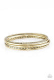 Mesa Mix - Brass Bracelet - Paparazzi Accessories Bracelet Bedazzle Me Pretty Mobile Fashion Boutique