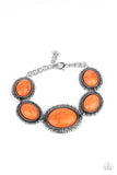 MESA Time Zone - Orange Bracelet - Paparazzi Accessories Bracelet Bedazzle Me Pretty Mobile Fashion Boutique