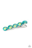 Mesmerizingly Mermaid - Blue Hair Clip - Paparazzi Accessories Hair Clip Bedazzle Me Pretty Mobile Fashion Boutique
