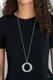 Metal Marathon - Silver Necklace - Paparazzi Accessories Necklace Bedazzle Me Pretty Mobile Fashion Boutique