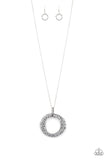Metal Marathon - Silver Necklace - Paparazzi Accessories Necklace Bedazzle Me Pretty Mobile Fashion Boutique