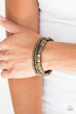 Metal Movement - Brass Bracelet - Paparazzi Accessories Bracelet Bedazzle Me Pretty Mobile Fashion Boutique