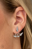 Metal Origami - Silver Post Earrings - Paparazzi Accessories Post Earrings Bedazzle Me Pretty Mobile Fashion Boutique