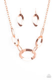 METALHEAD Count - Copper Necklace - Paparazzi Accessories Necklace Bedazzle Me Pretty Mobile Fashion Boutique