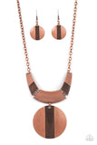 Metallic Enchantress - Copper Necklace - Paparazzi Accessories Necklace Bedazzle Me Pretty Mobile Fashion Boutique