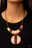 Metallic Enchantress - Copper Necklace - Paparazzi Accessories Necklace Bedazzle Me Pretty Mobile Fashion Boutique