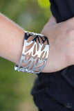 Metallic Megalith - Silver Bracelet - Paparazzi Accessories Bracelet Bedazzle Me Pretty Mobile Fashion Boutique