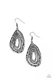 Metallic Meltdown - Black Earrings - Paparazzi Accessories Earrings Bedazzle Me Pretty Mobile Fashion Boutique