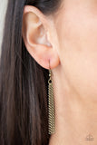 Metallic Merger - Brass Necklace - Paparazzi Accessories Necklace Bedazzle Me Pretty Mobile Fashion Boutique