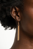 Metallic Merger - Gold Necklace - Paparazzi Accessories Necklace Bedazzle Me Pretty Mobile Fashion Boutique