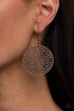 Metallic Mosaic - Copper Earrings - Paparazzi Accessories Earrings Bedazzle Me Pretty Mobile Fashion Boutique