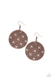 Metallic Mosaic - Copper Earrings - Paparazzi Accessories Earrings Bedazzle Me Pretty Mobile Fashion Boutique
