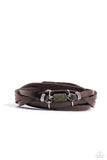 Metamorphic Monument - Green Bracelet - Paparazzi Accessories Bracelet Bedazzle Me Pretty Mobile Fashion Boutique