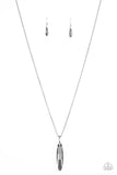 Meteor Shower - Silver Necklace - Paparazzi Accessories Necklace Bedazzle Me Pretty Mobile Fashion Boutique