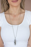 Meteor Shower - Silver Necklace - Paparazzi Accessories Necklace Bedazzle Me Pretty Mobile Fashion Boutique