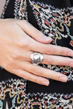 Metro Center - Silver Ring - Paparazzi Accessories Ring Bedazzle Me Pretty Mobile Fashion Boutique