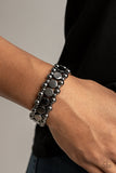 Metro Magnetism - Black Bracelet - Paparazzi Accessories Bracelet Bedazzle Me Pretty Mobile Fashion Boutique