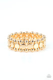 Metro Magnetism - Gold Bracelet - Paparazzi Accessories Bracelet Bedazzle Me Pretty Mobile Fashion Boutique