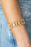 Metro Magnetism - Gold Bracelet - Paparazzi Accessories Bracelet Bedazzle Me Pretty Mobile Fashion Boutique