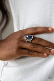 Metro Marina - Blue Ring - Paparazzi Accessories Ring Bedazzle Me Pretty Mobile Fashion Boutique