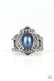 Metro Marina - Blue Ring - Paparazzi Accessories Ring Bedazzle Me Pretty Mobile Fashion Boutique