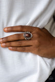 Metro Marina - Brown Ring - Paparazzi Accessories Ring Bedazzle Me Pretty Mobile Fashion Boutique