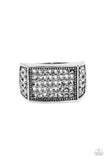 Metro Merger - Silver Ring - Paparazzi Accessories Ring Bedazzle Me Pretty Mobile Fashion Boutique