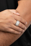 Metro Merger - White Ring - Paparazzi Accessories Ring Bedazzle Me Pretty Mobile Fashion Boutique