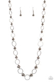 Metro Milestone - Black Necklace - Paparazzi Accessories Necklace Bedazzle Me Pretty Mobile Fashion Boutique