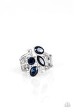 Metro Mingle - Blue Ring - Paparazzi Accessories Ring Bedazzle Me Pretty Mobile Fashion Boutique