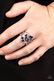 Metro Mingle - Blue Ring - Paparazzi Accessories Ring Bedazzle Me Pretty Mobile Fashion Boutique