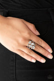 Metro Mingle - Silver Ring - Paparazzi Accessories Ring Bedazzle Me Pretty Mobile Fashion Boutique