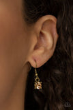 Metro Mixer - Brass Necklace - Paparazzi Accessories Necklace Bedazzle Me Pretty Mobile Fashion Boutique