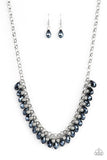 Metro Monarchy - Blue Necklace - Paparazzi Accessories Necklace Bedazzle Me Pretty Mobile Fashion Boutique