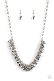 Metro Monarchy - Silver Necklace - Paparazzi Accessories Necklace Bedazzle Me Pretty Mobile Fashion Boutique