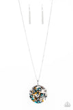 Metro Mosaic - Blue Necklace - Paparazzi Accessories Necklace Bedazzle Me Pretty Mobile Fashion Boutique