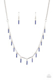 Metro Muse - Blue Necklace - Paparazzi Accessories Necklace Bedazzle Me Pretty Mobile Fashion Boutique