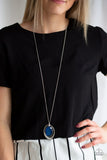 Metro Must-Have - Blue Necklace - Paparazzi Accessories Necklace Bedazzle Me Pretty Mobile Fashion Boutique
