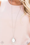 Metro Must-Have - White Necklace - Paparazzi Accessories Necklace Bedazzle Me Pretty Mobile Fashion Boutique