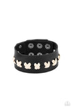 Metro Mustang - Black Bracelet - Paparazzi Accessories Bracelet Bedazzle Me Pretty Mobile Fashion Boutique
